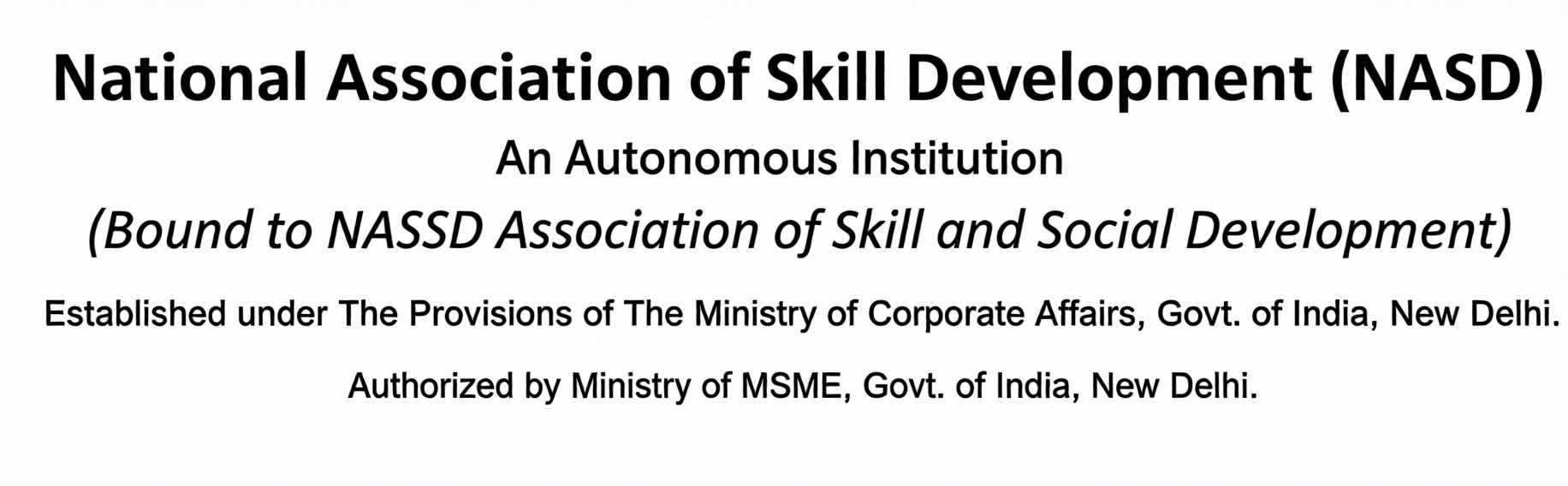 National Association of Skill Development (NASD)
